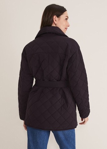 Phase Eight Nila Quilted Puffer Coats Purple Canada | BQXLOM-370